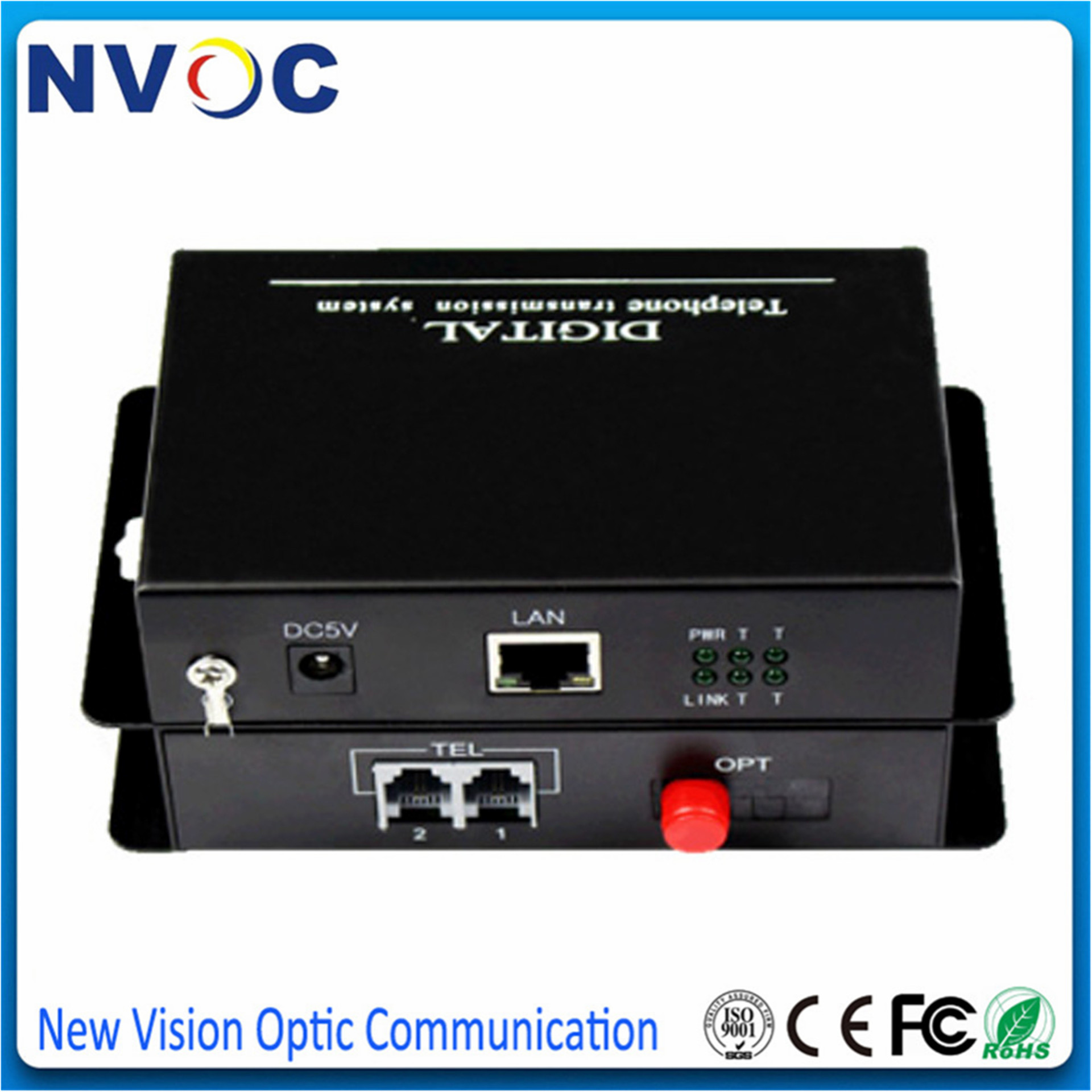 2Ch Telephone over Fiber Converter