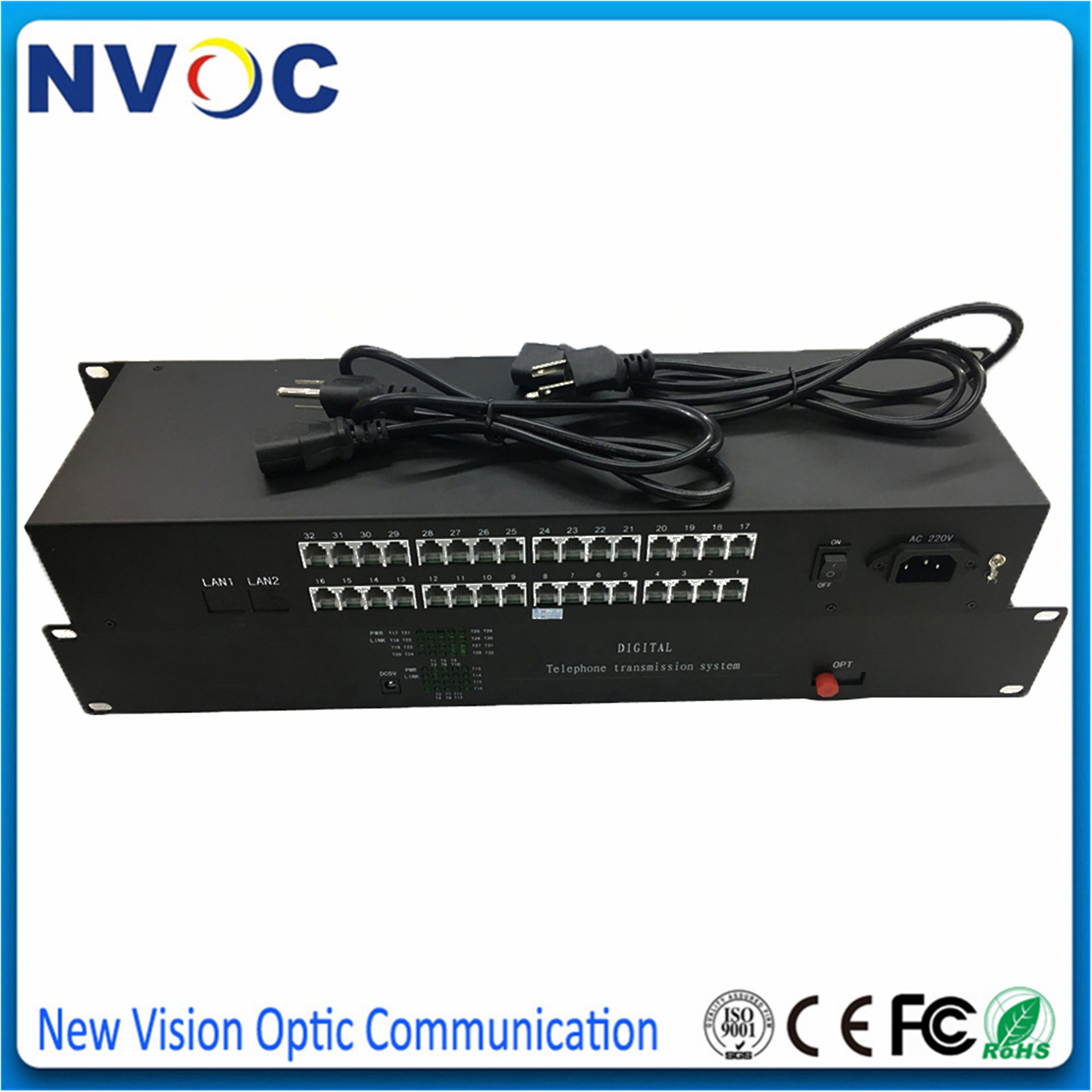 32Ch Telephone over Fiber Converter